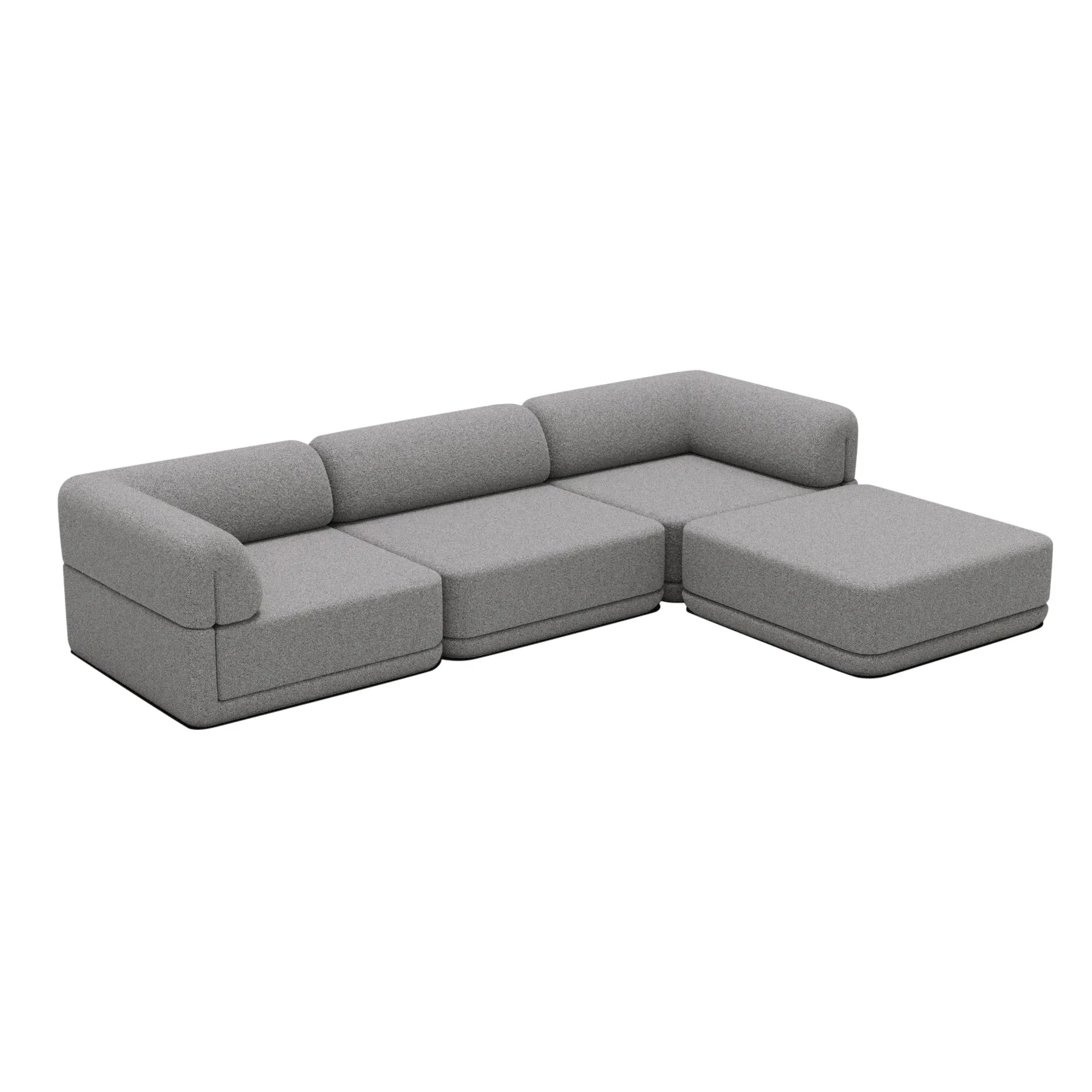 The Cube Three Seater Sofa with Ottoman