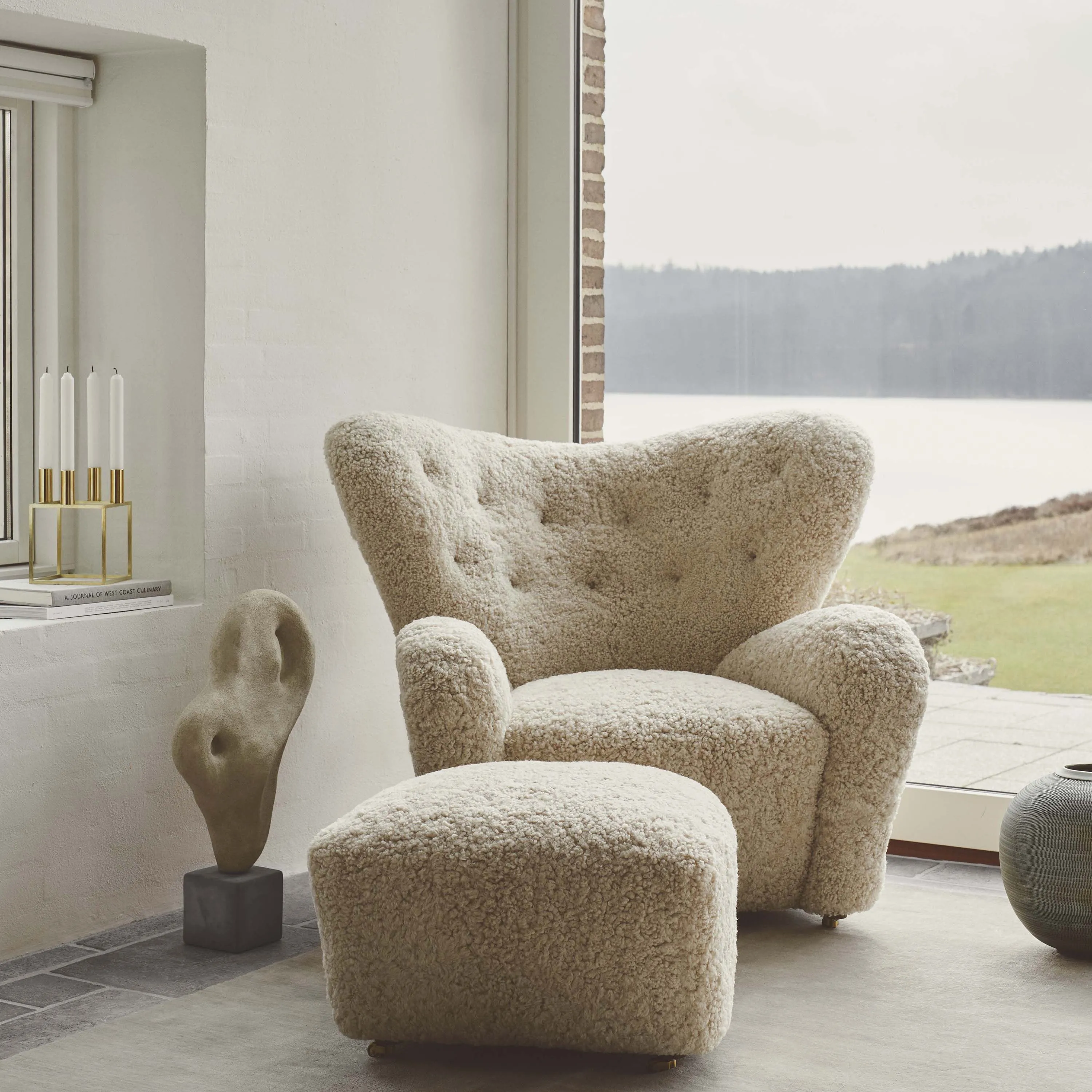 The Tired Man Lounge Chair with Footstool