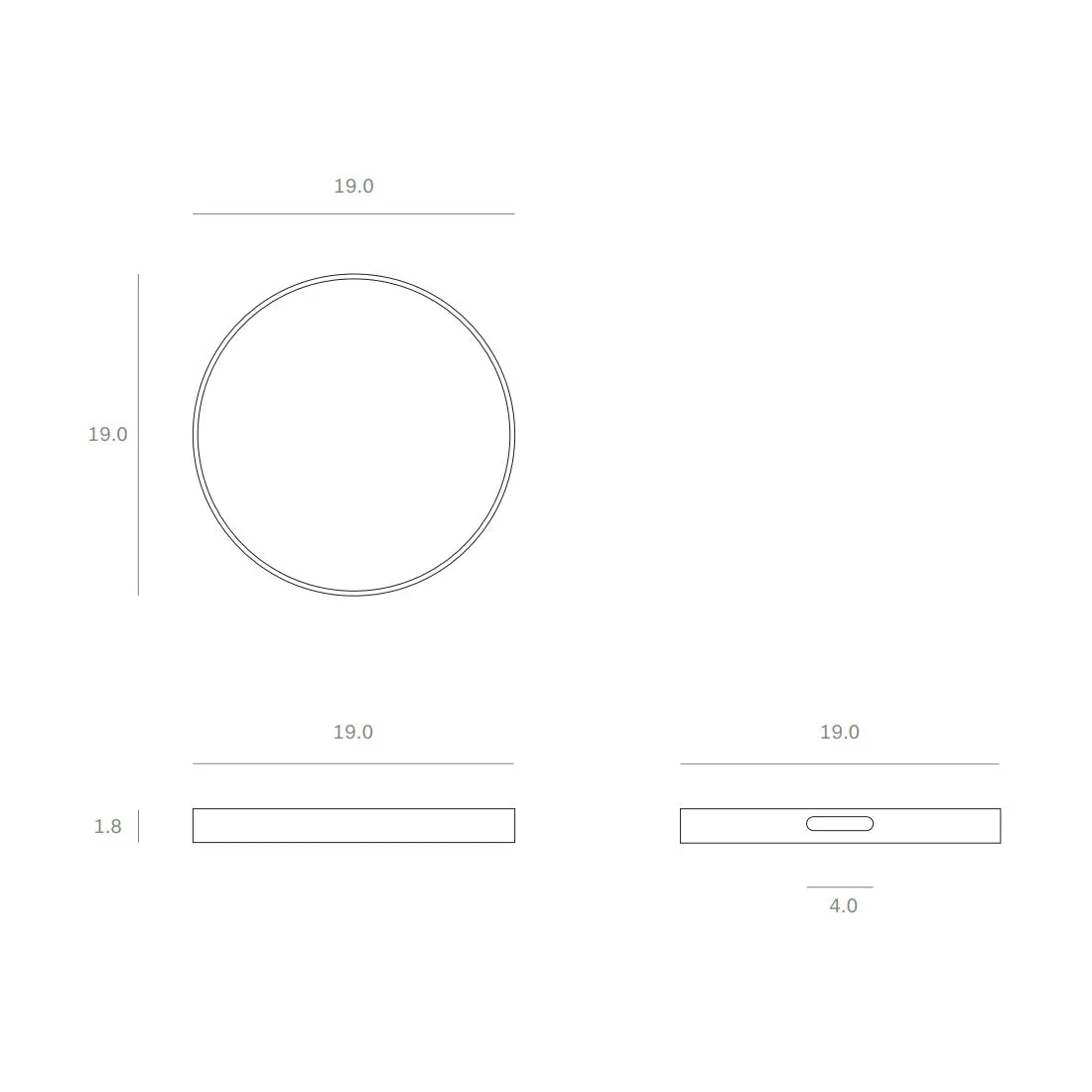 Tray Round Side Table Set