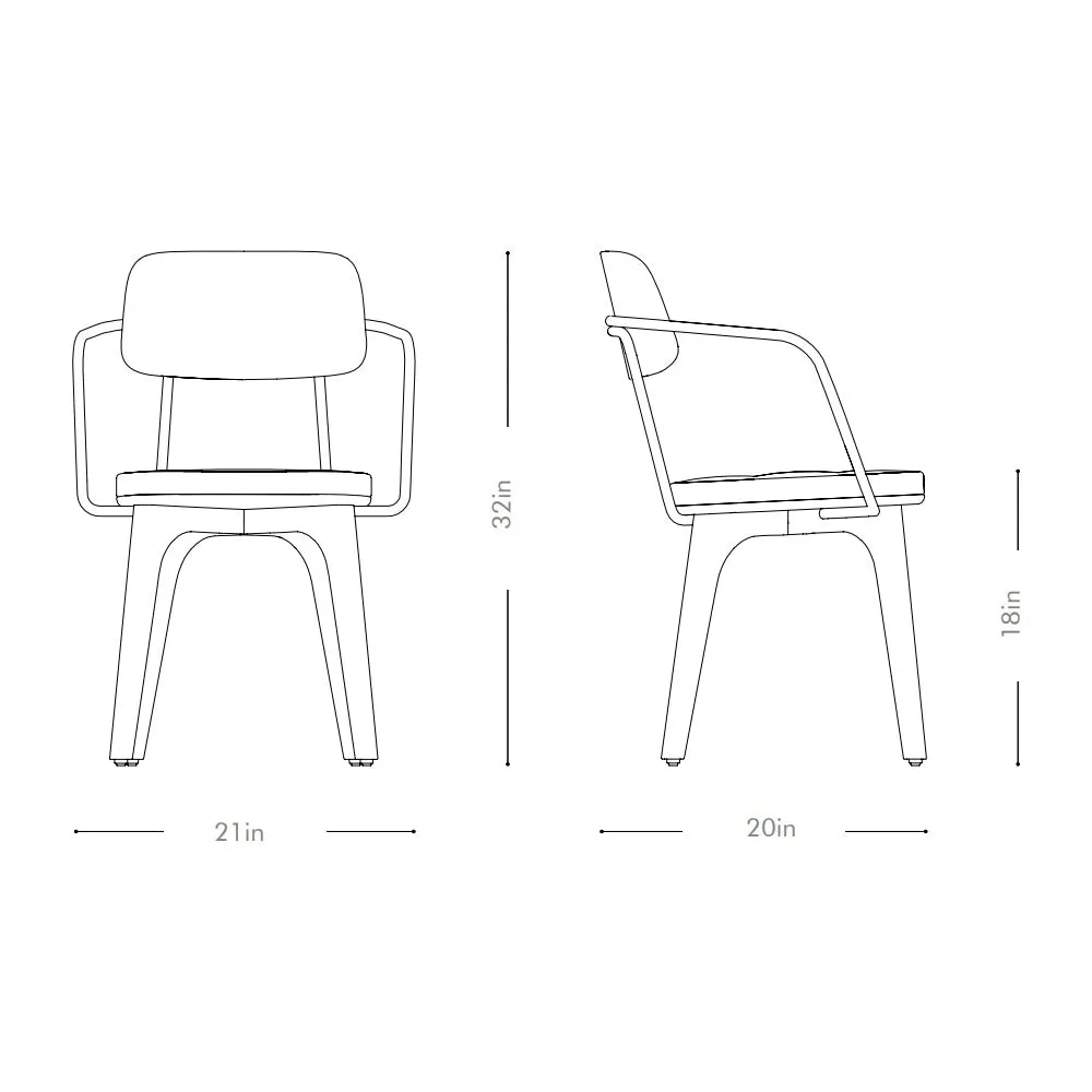 Utility U Armchair
