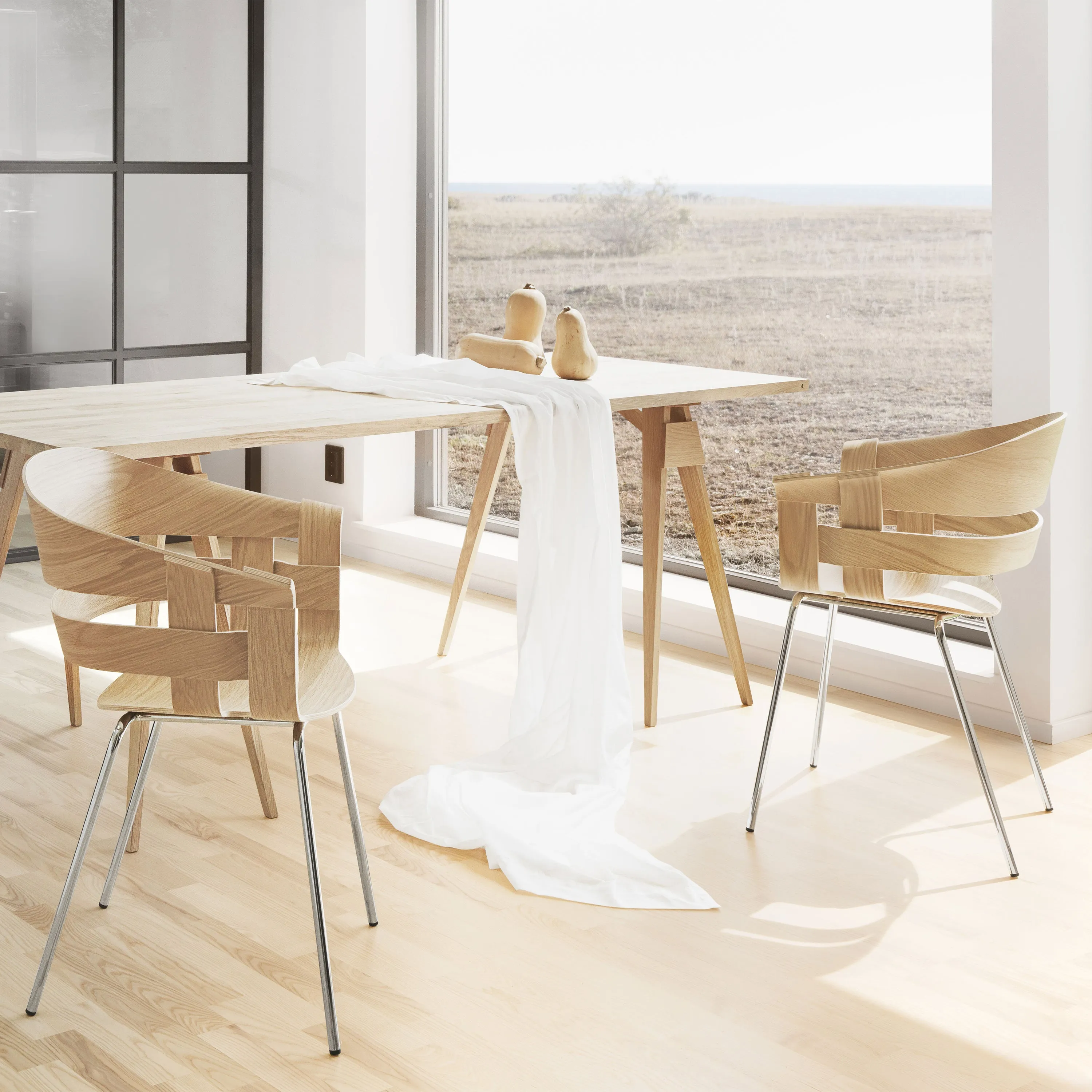 Wick Dining Chair with Tube Legs