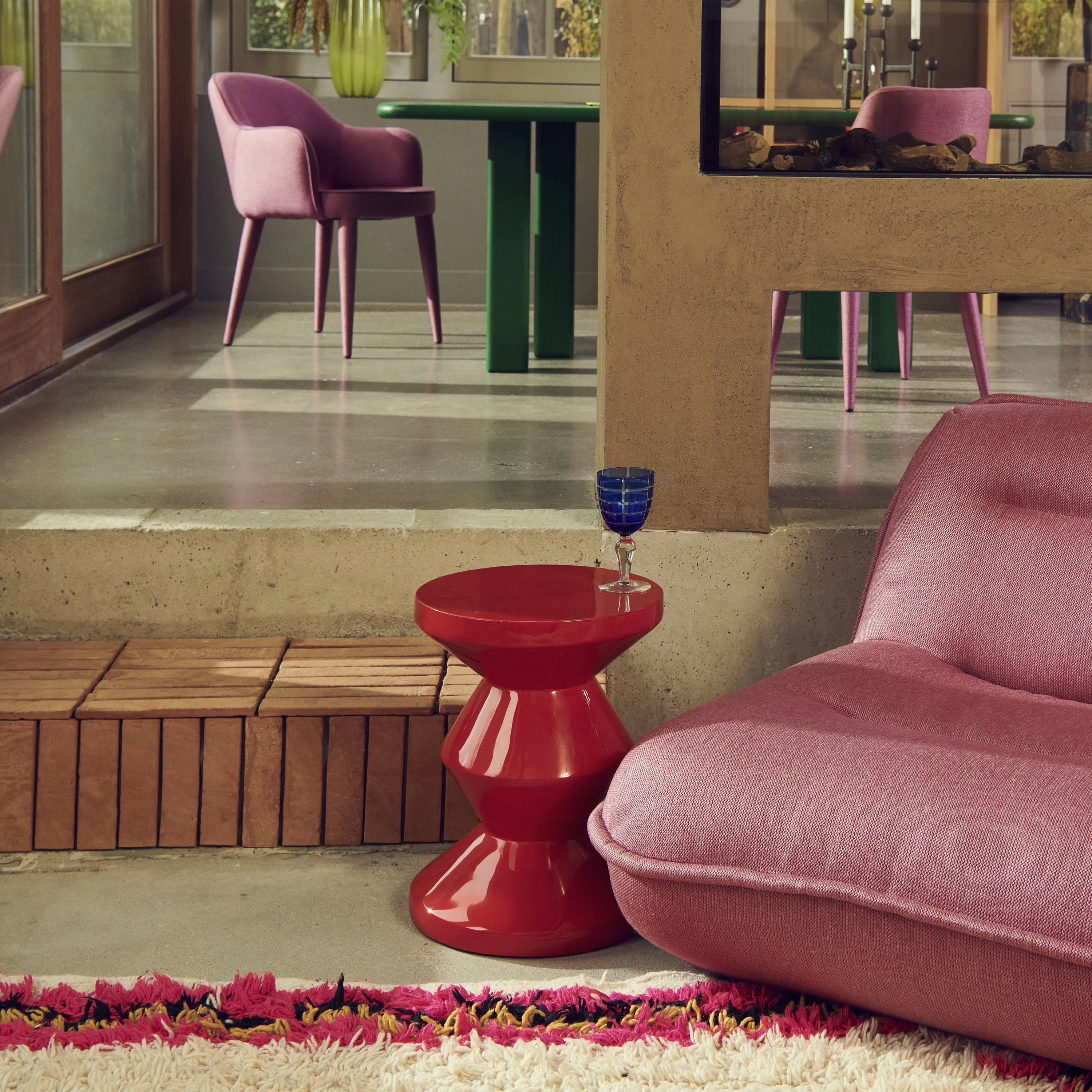 Zig Zag Stool/Side Table